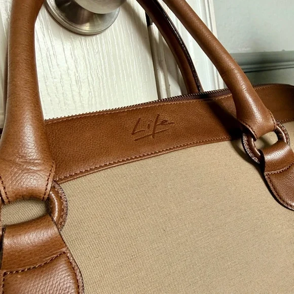 Vintage Givenchy Brown Leather And Canvas Handbag From Its Life Line NWT (read) - Picture 3 of 10